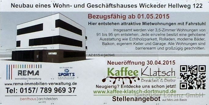 wickeder Hellweg Bauschild